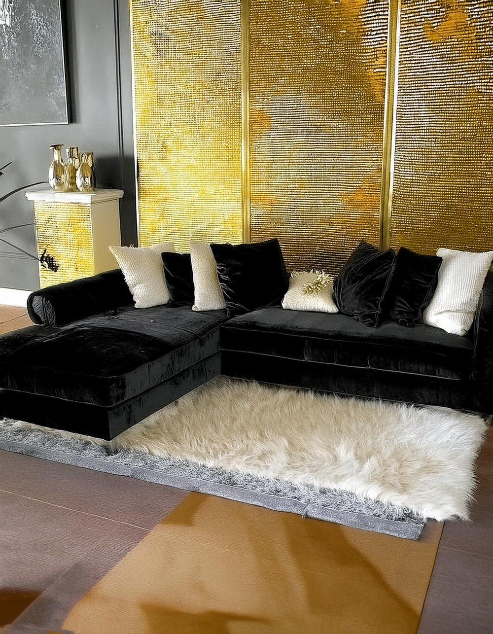 Luxe Velvet And Gold Accents