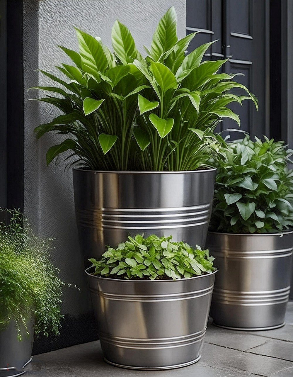 Metallic Planters