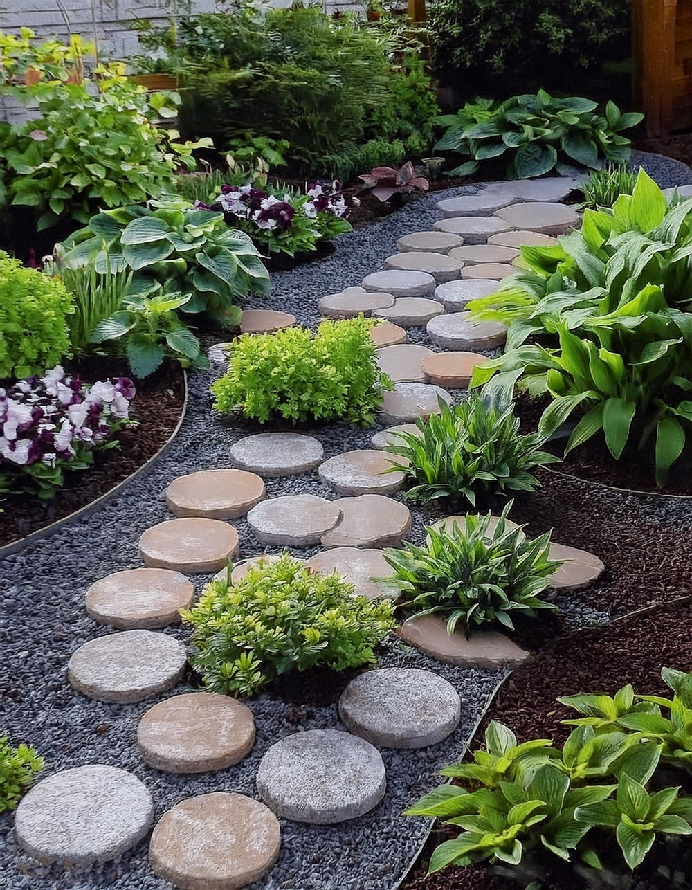 Mini Herb Garden with Stepping Stones