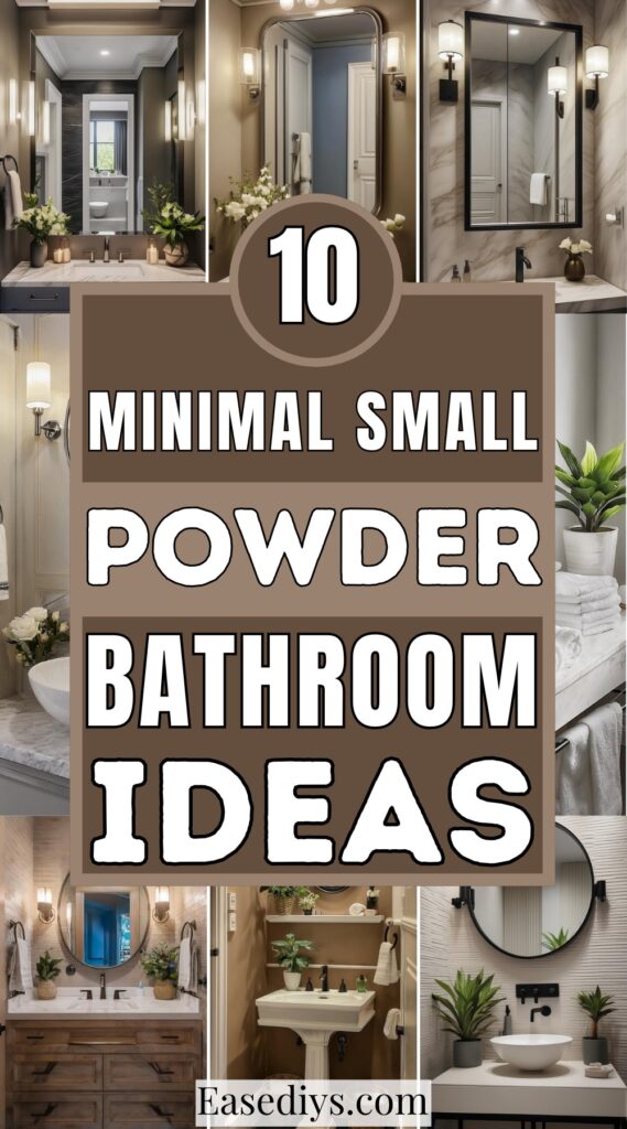 10 Unique & Minimal Small Powder Bathroom Ideas - Ease DIYs