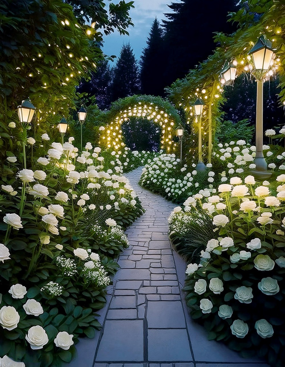 Moonlit Magic White Gardens for Evening Wonder