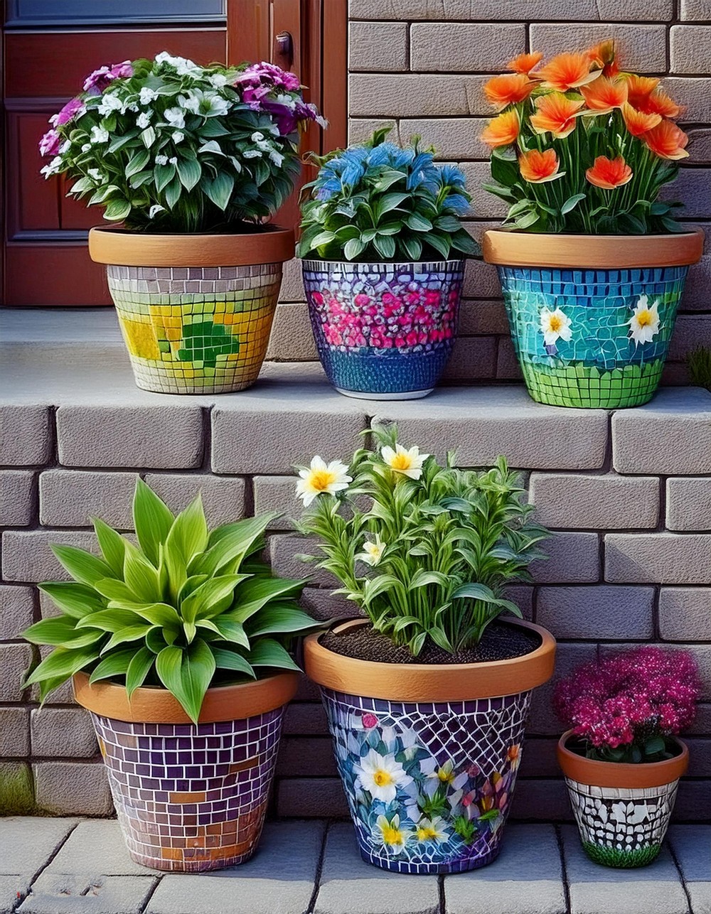 Mosaic Flower Pots