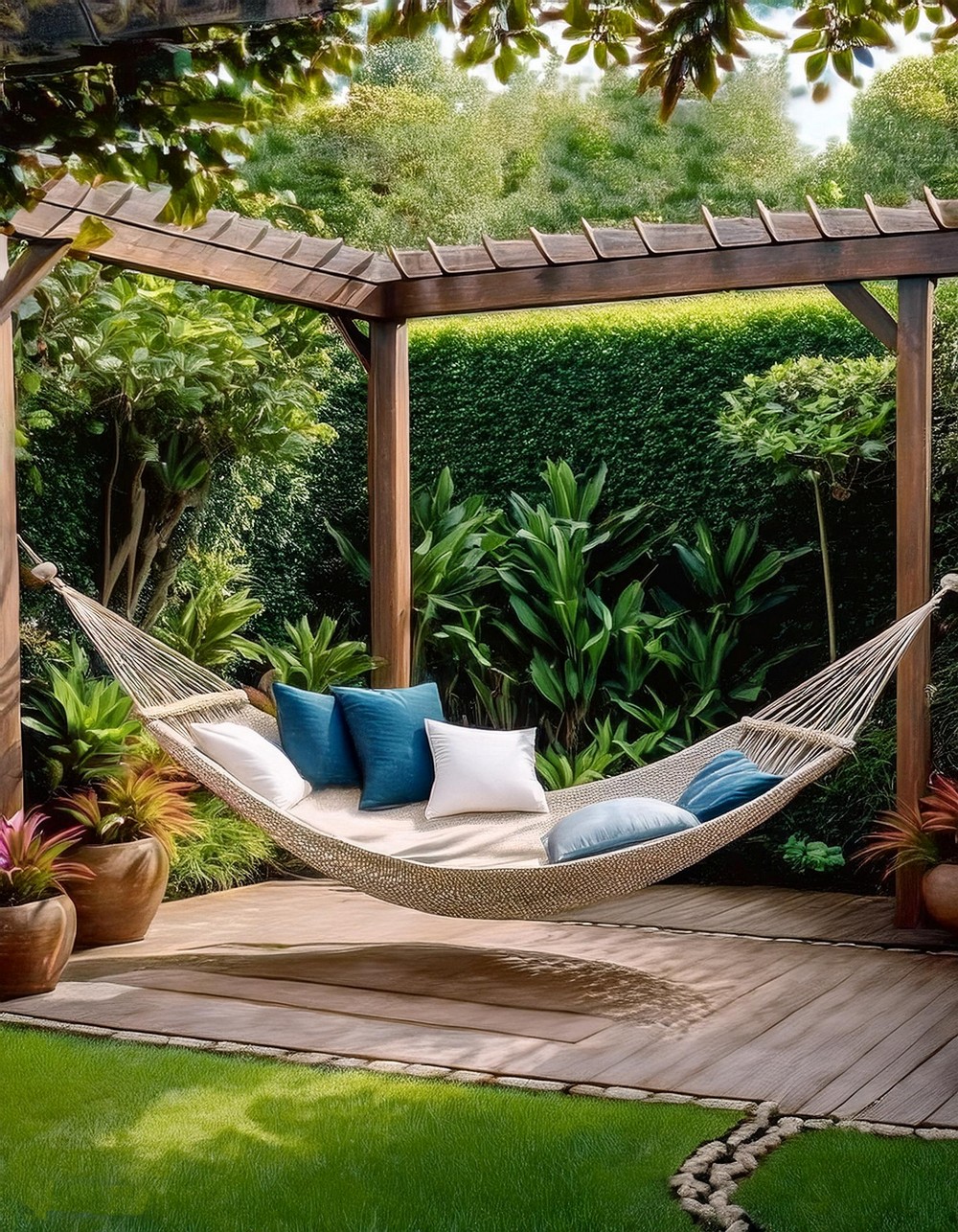 Outdoor Sectional Hammock with Pillows
