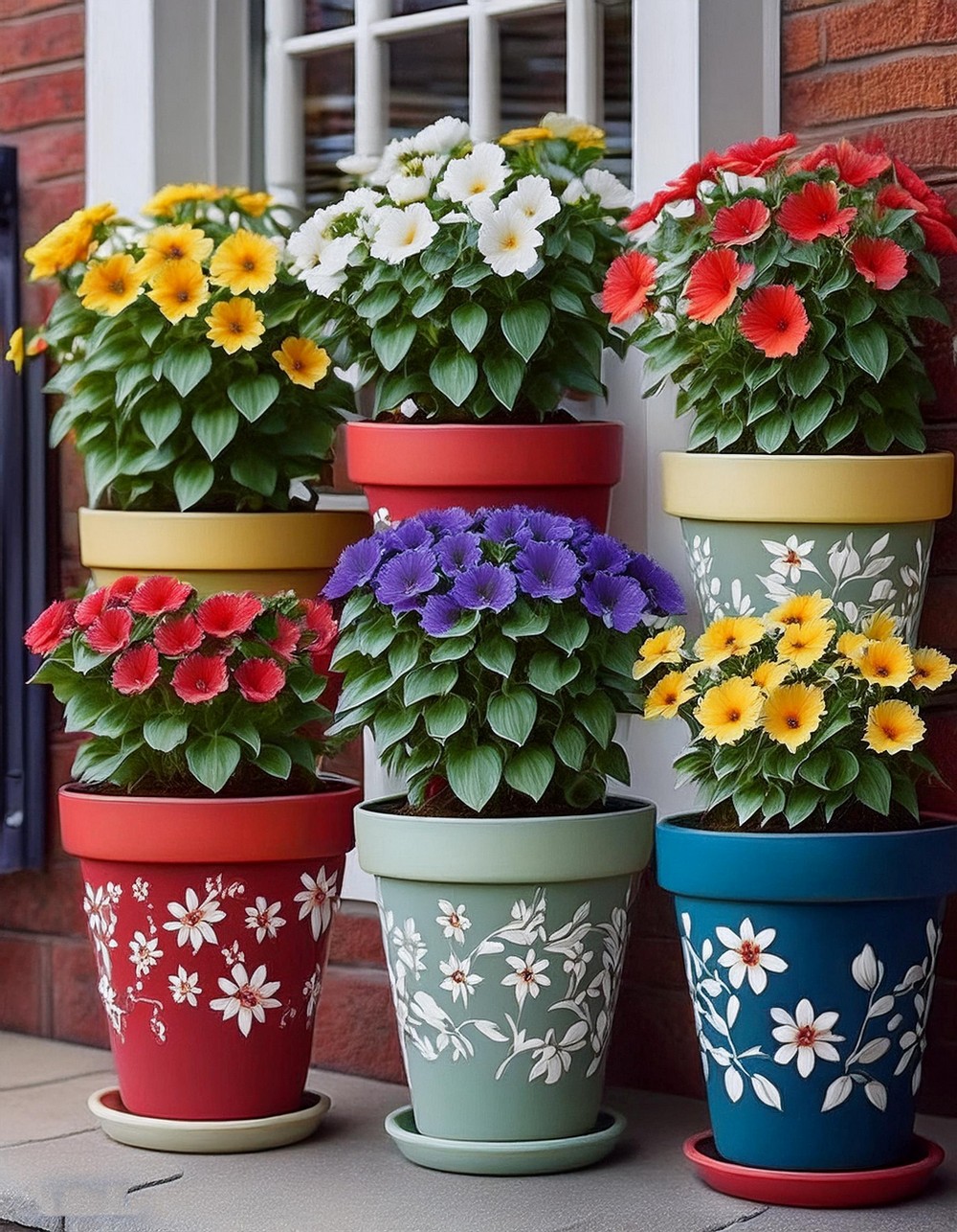 Painted Flower Pots