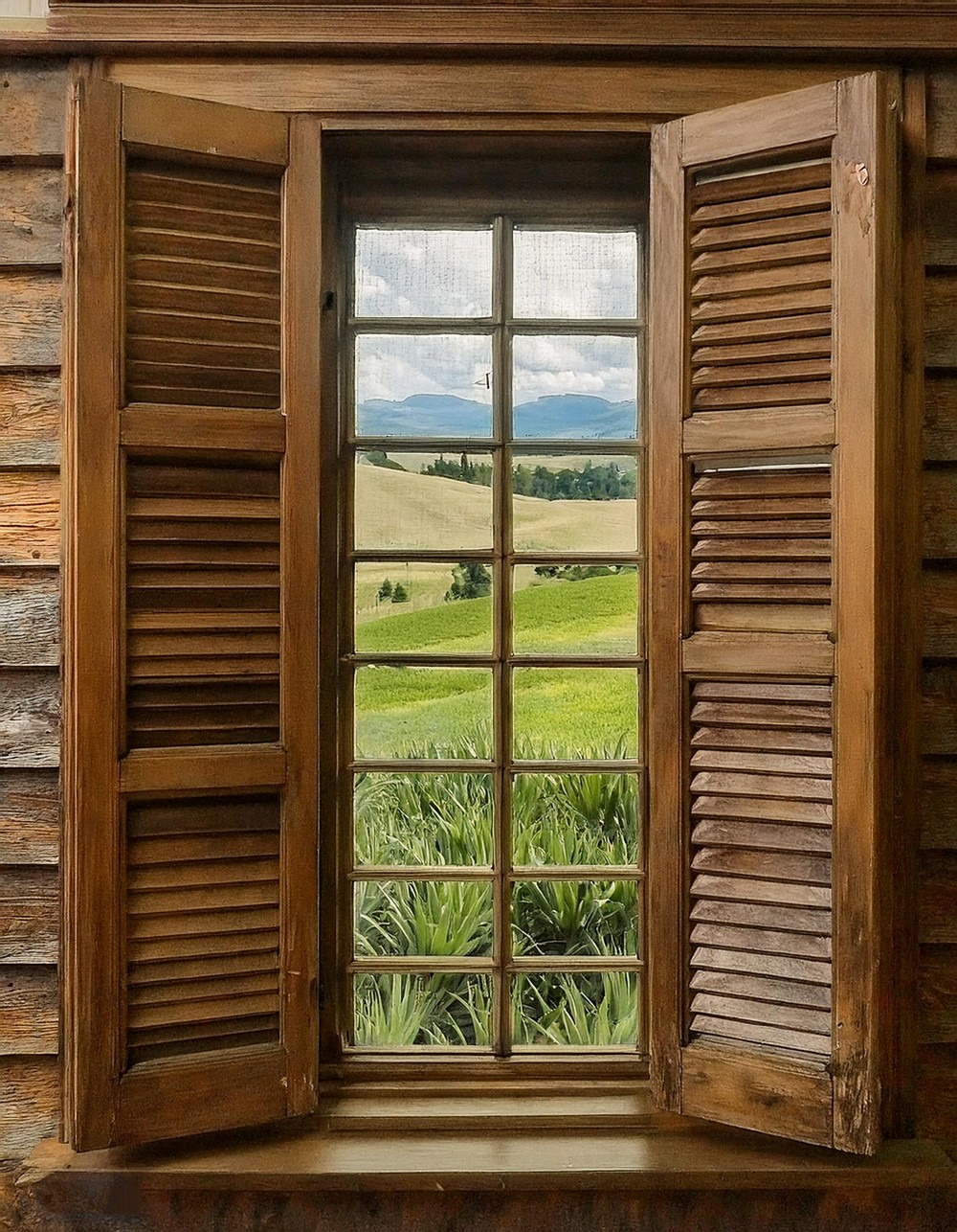 Plantation Shutters for a Rustic Look