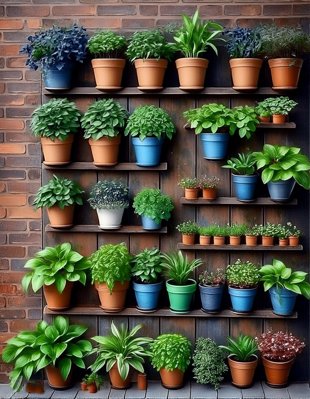 Planters with vertical gardening