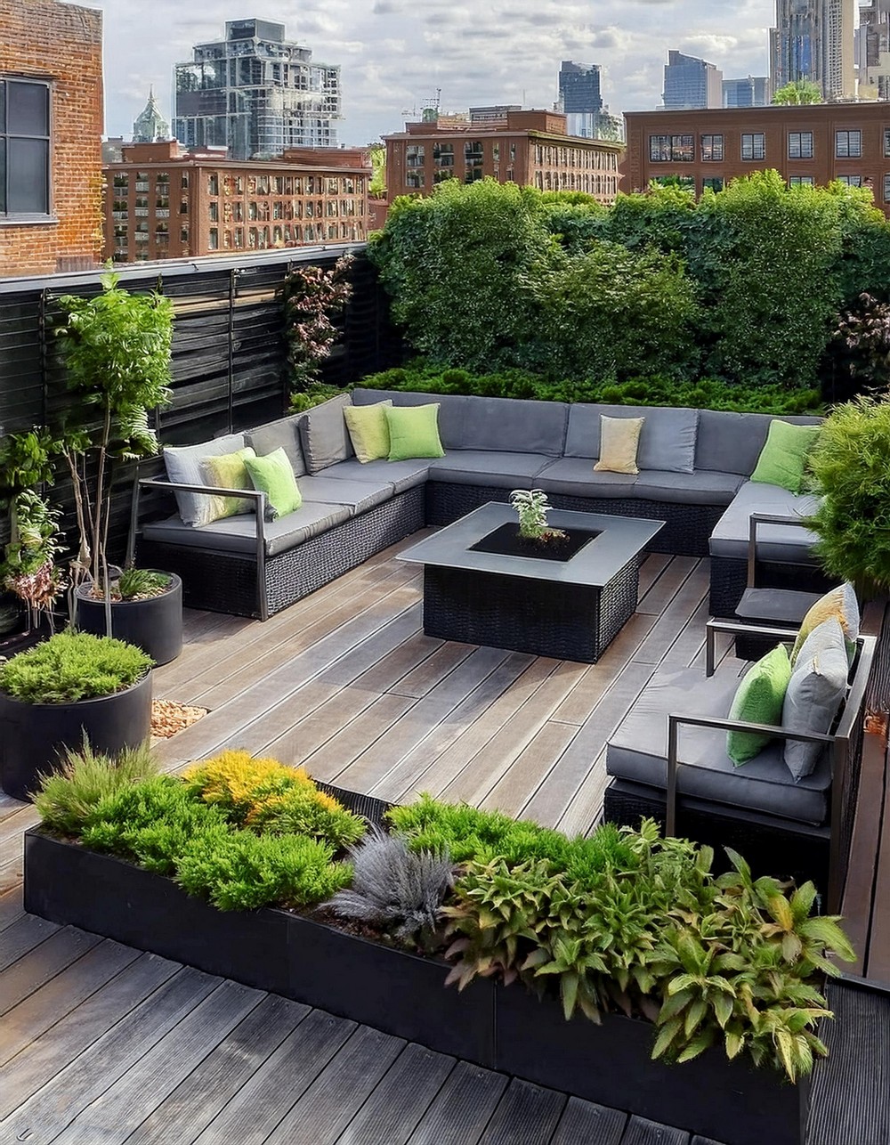 Rooftop Garden With Lounge Area