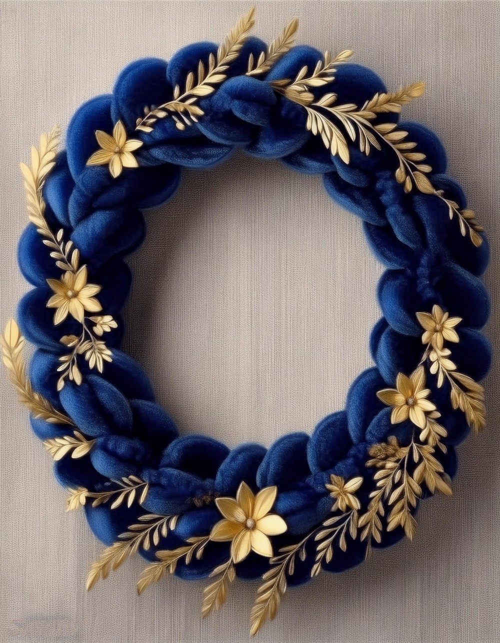 Royal Blue Velvet Wreath