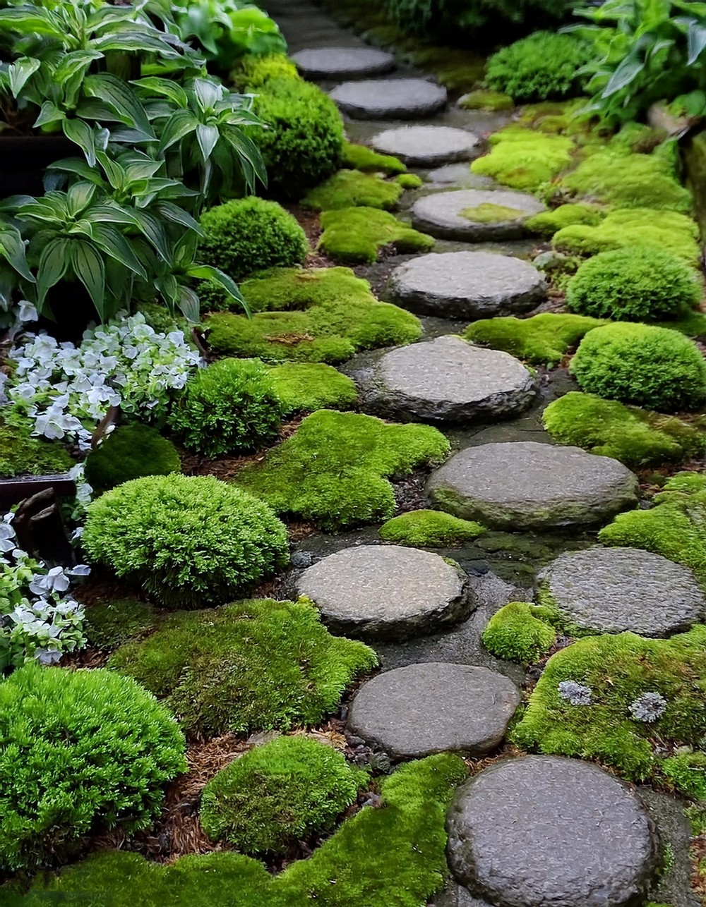 Stepping Stone Path with Mossy Joints