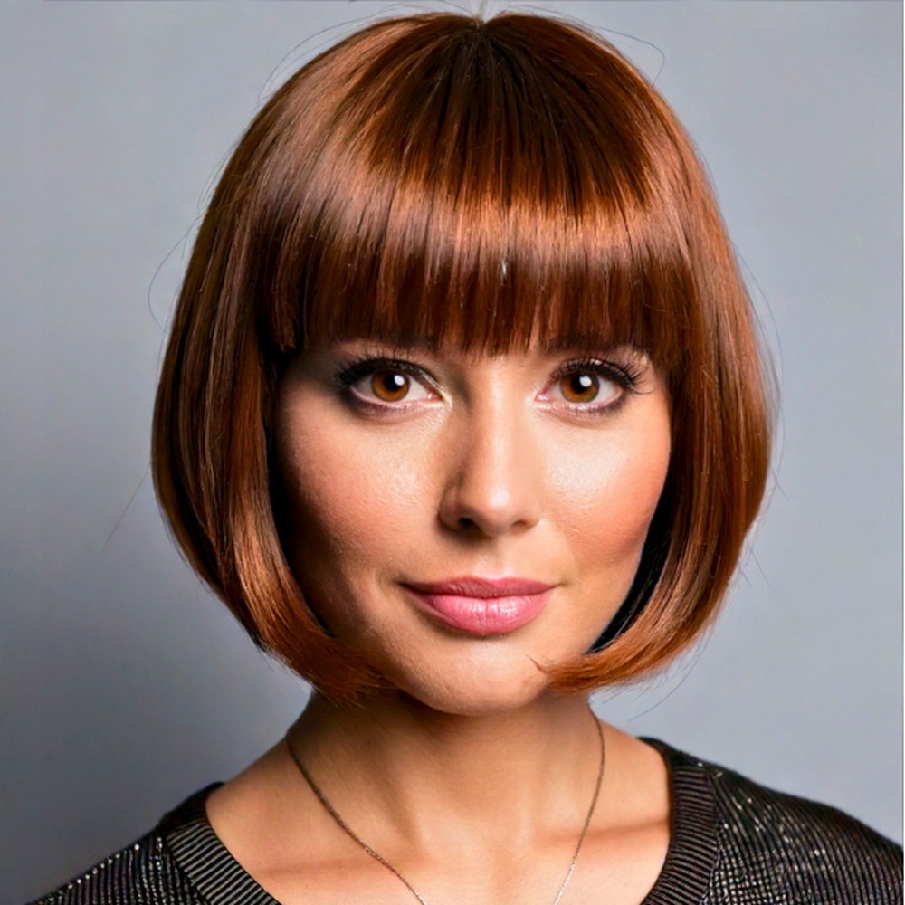 Textured Short Shag with Baby Bangs