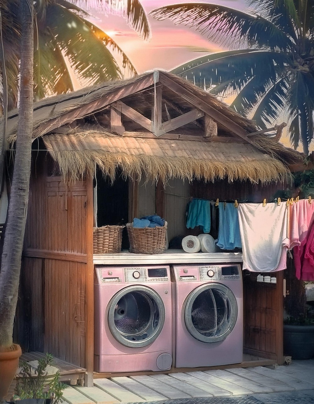 Tropical Retreat Laundry Space