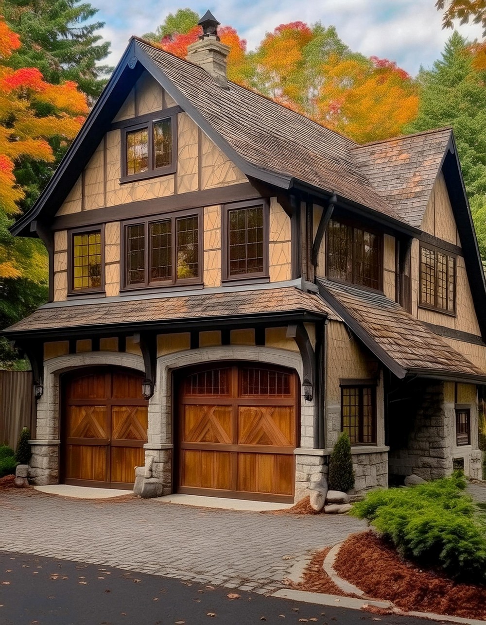 Tudor-Style Garage