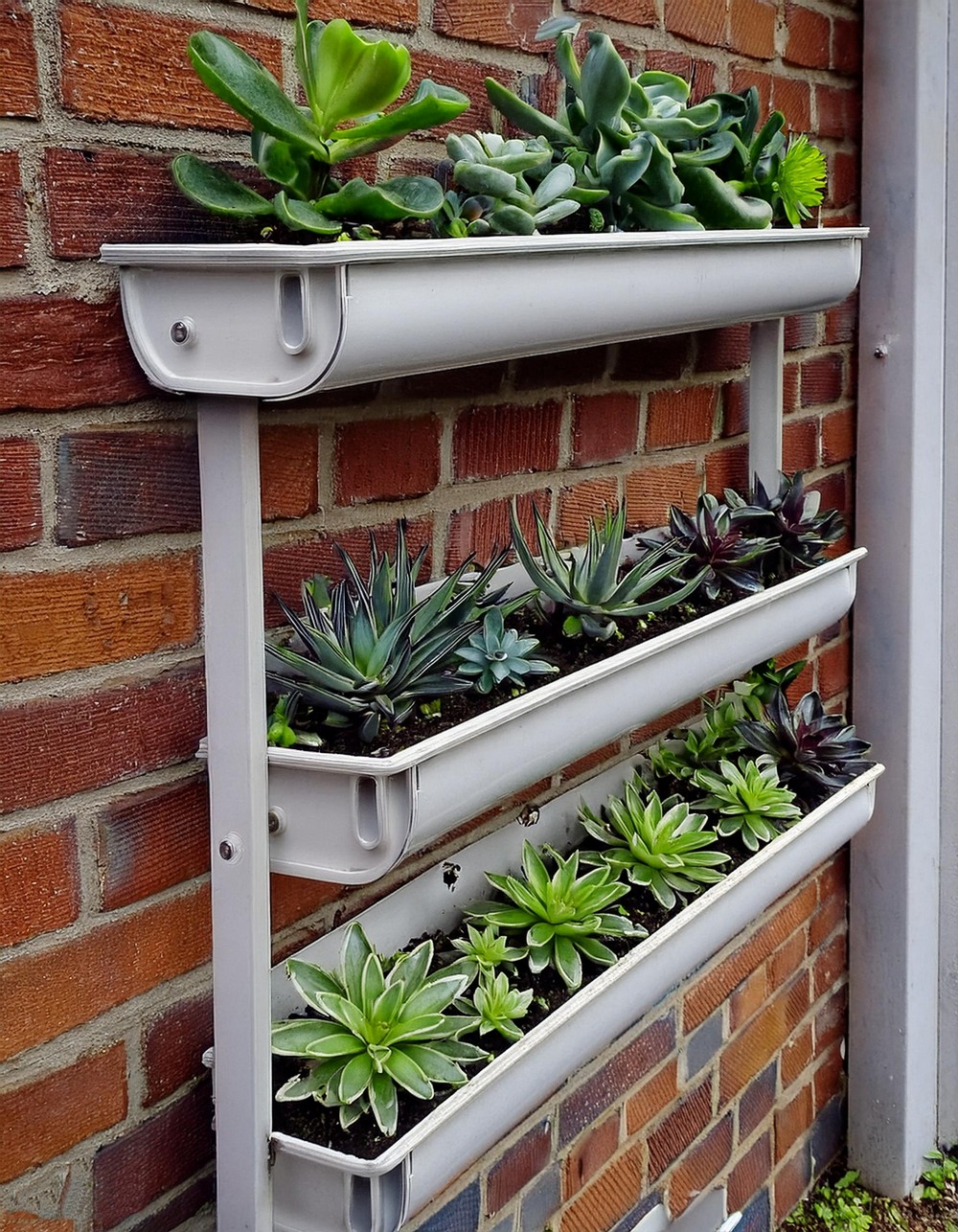 Upcycled Rain Gutter Planter