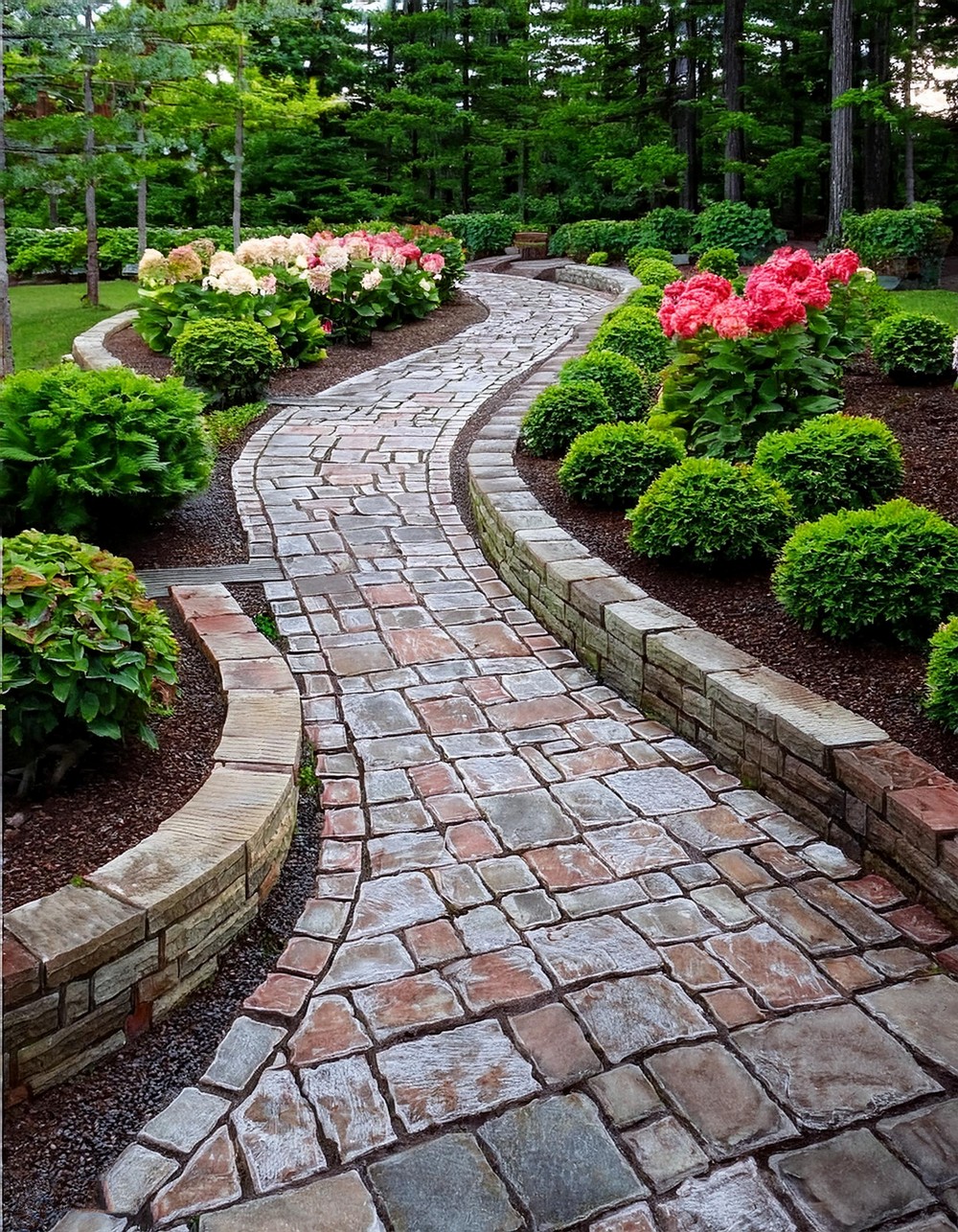 Use Natural Stone Or Pavers For Walkways
