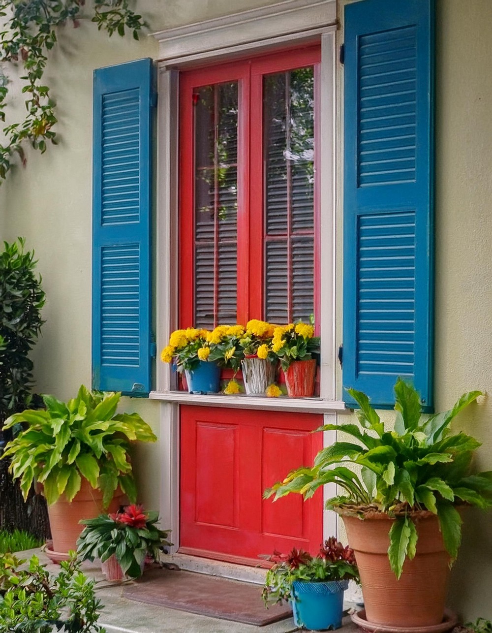 Vinyl Shutters in Bold Colors