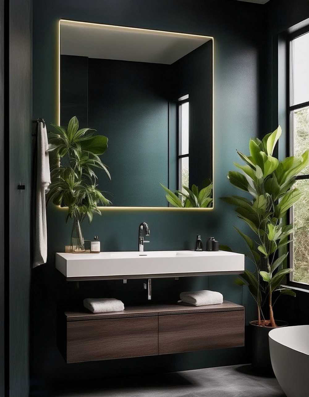 Wall-Mounted Vanities for a Sleek Look