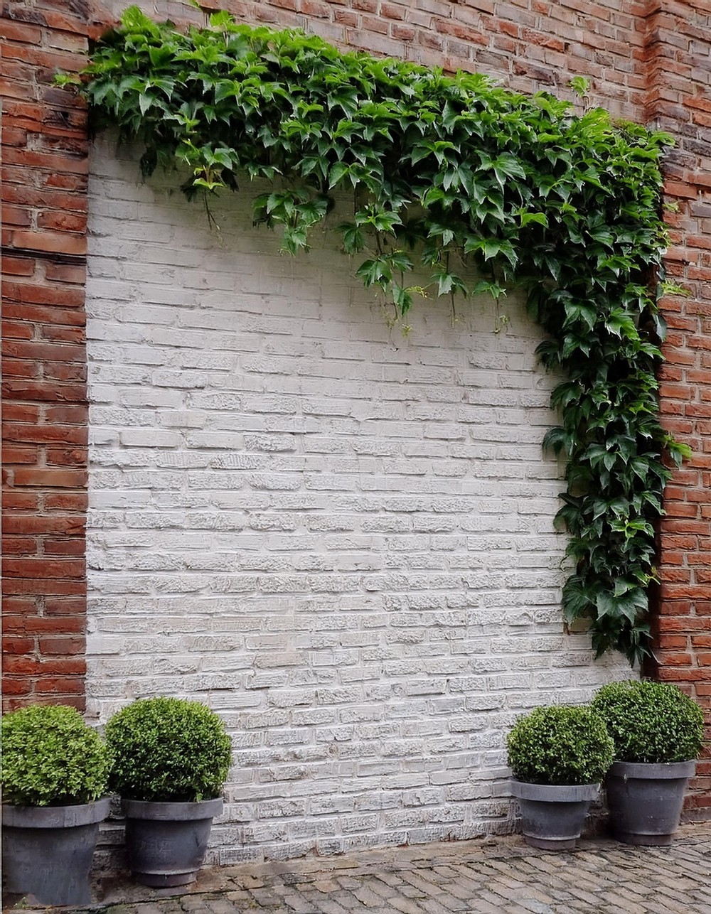 Whitewashed Brick Wall