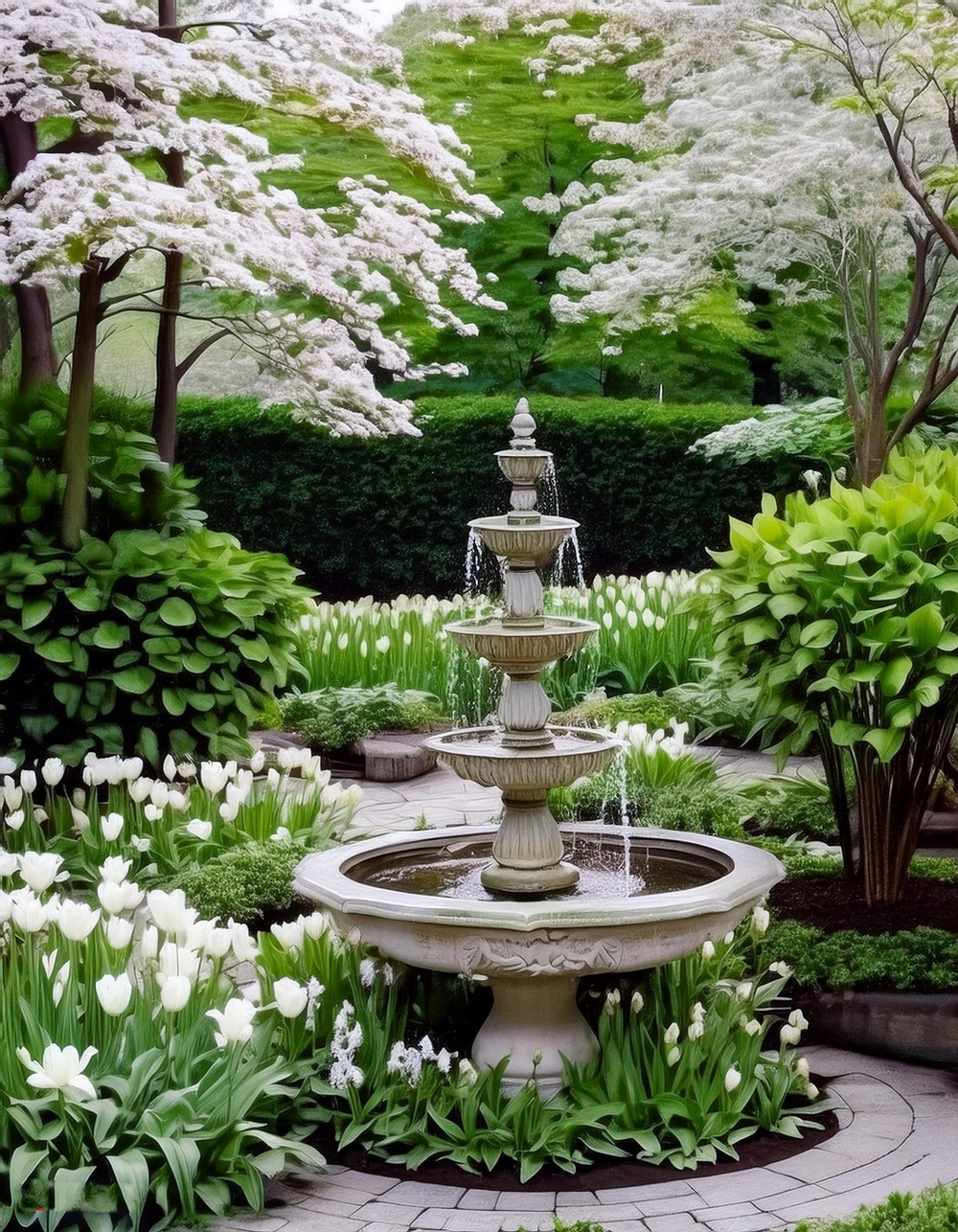 Zen Tranquility White Gardens for Meditation and Peace