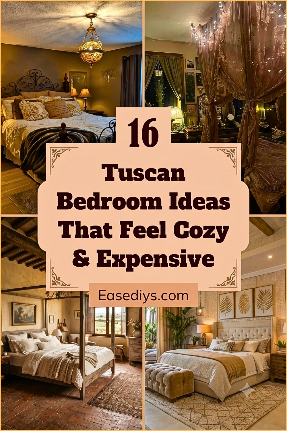 16 Tuscan Bedroom Ideas That Feel Cozy & Expensive