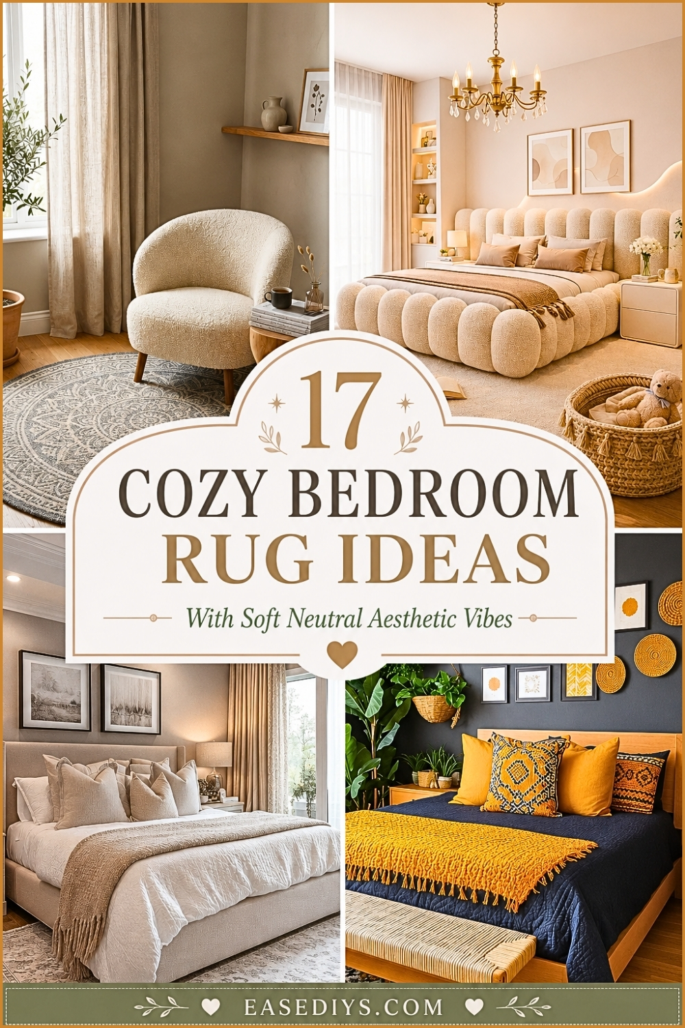 17 Cozy Bedroom Rug Ideas With Soft Neutral Aesthetic Vibes