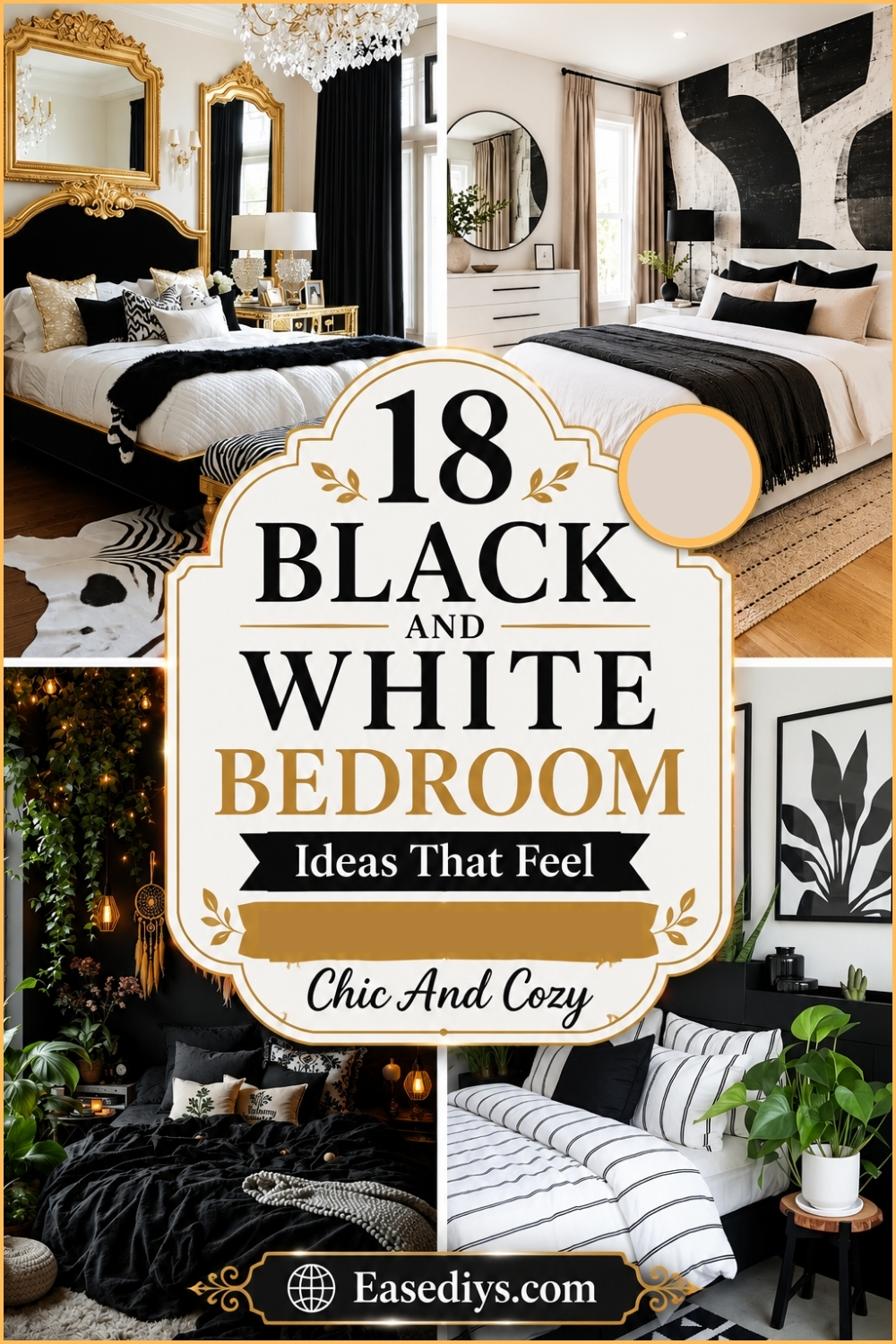 18 Black And White Bedroom Ideas That Feel Chic And Cozy
