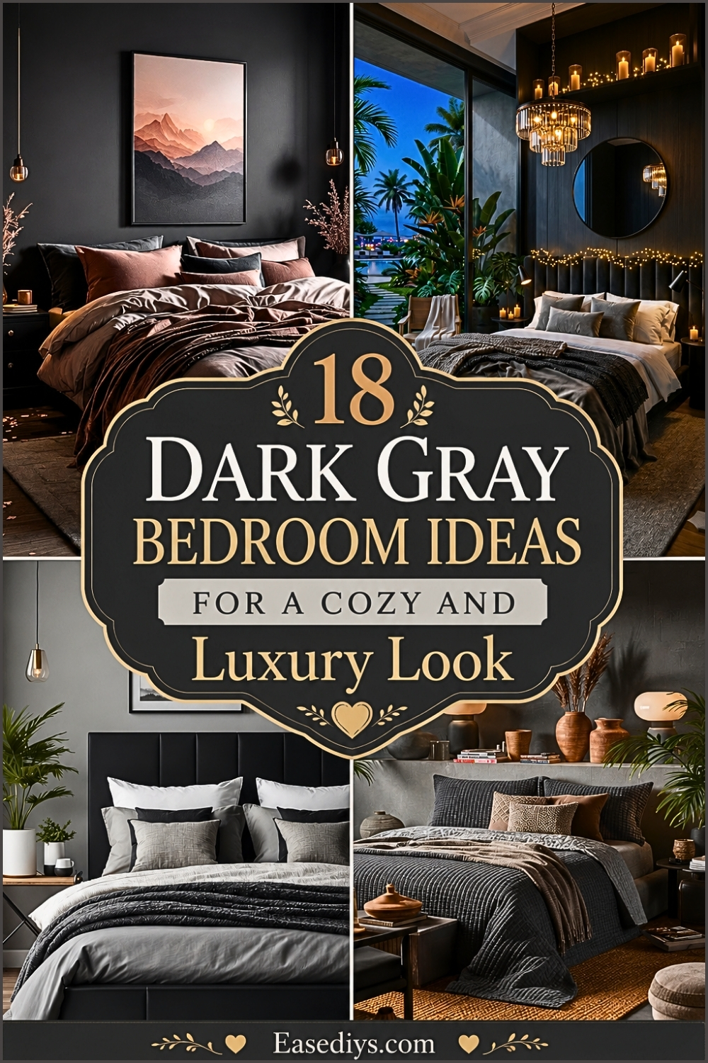 18 Dark Gray Bedroom Ideas For A Cozy And Luxury Look