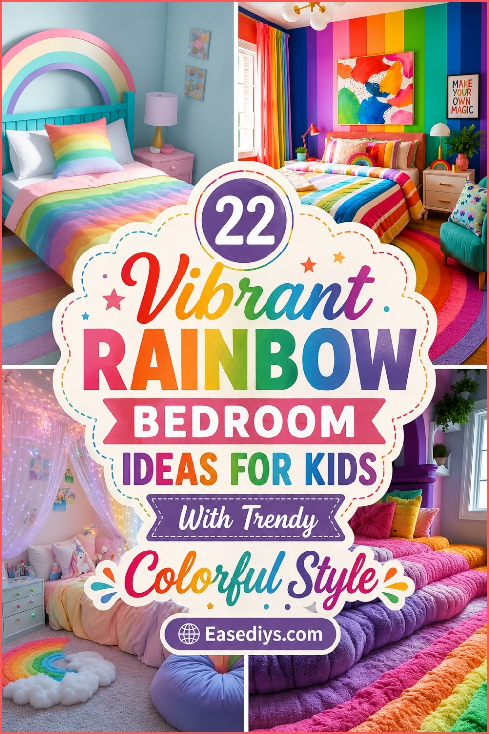 18 Rainbow Bedroom Ideas For Kids With Trendy Colorful Style