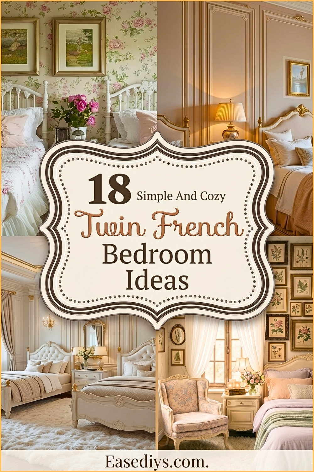 18 Simple And Cozy Twin French Bedroom Ideas