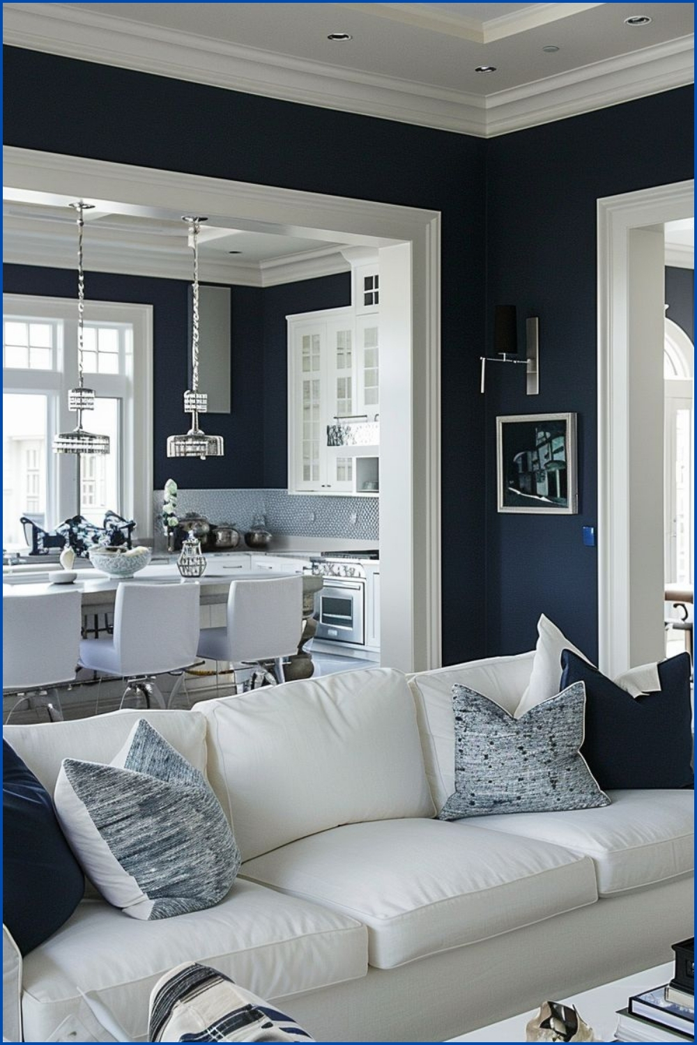 2 Modern Elegance in Blue and White