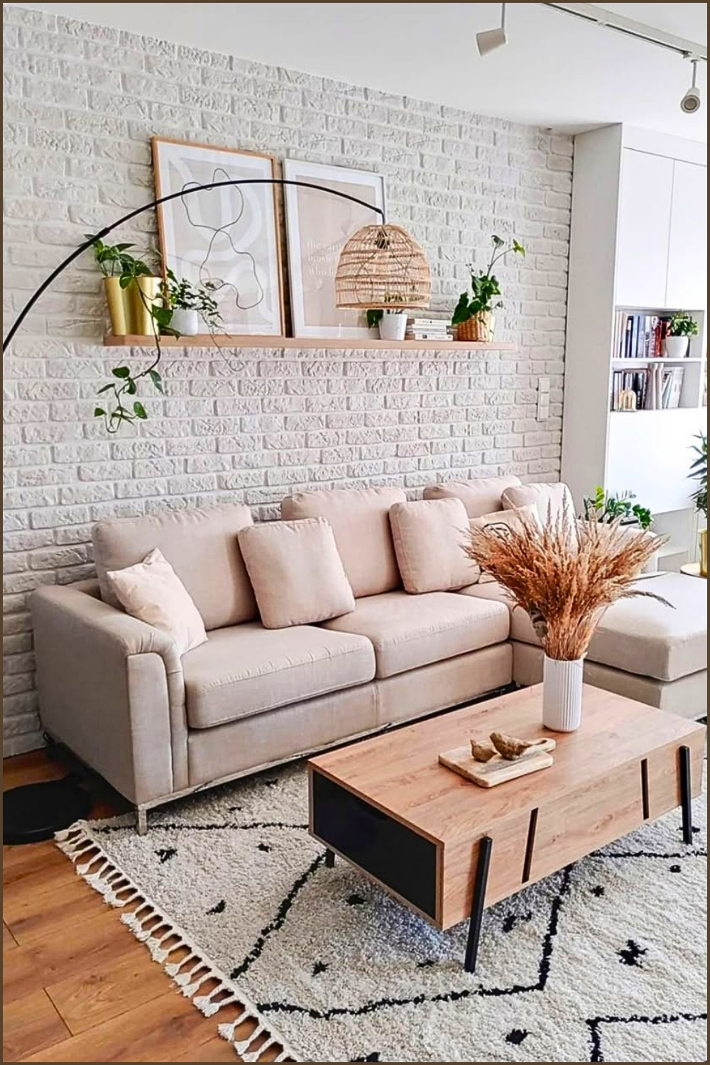 2 Scandinavian Brick Accent Lounge