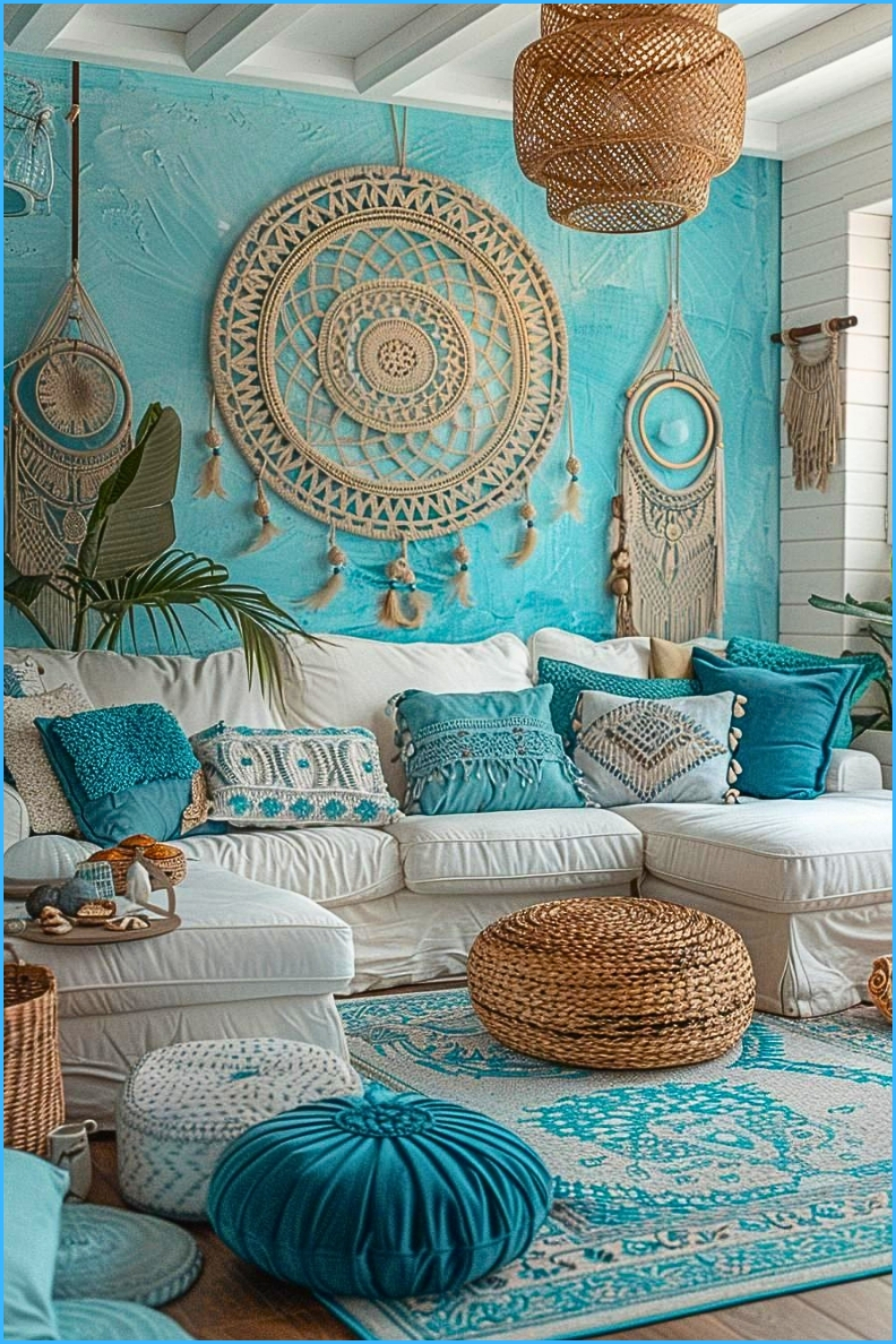 2 Vibrant Boho-Ocean Lounge