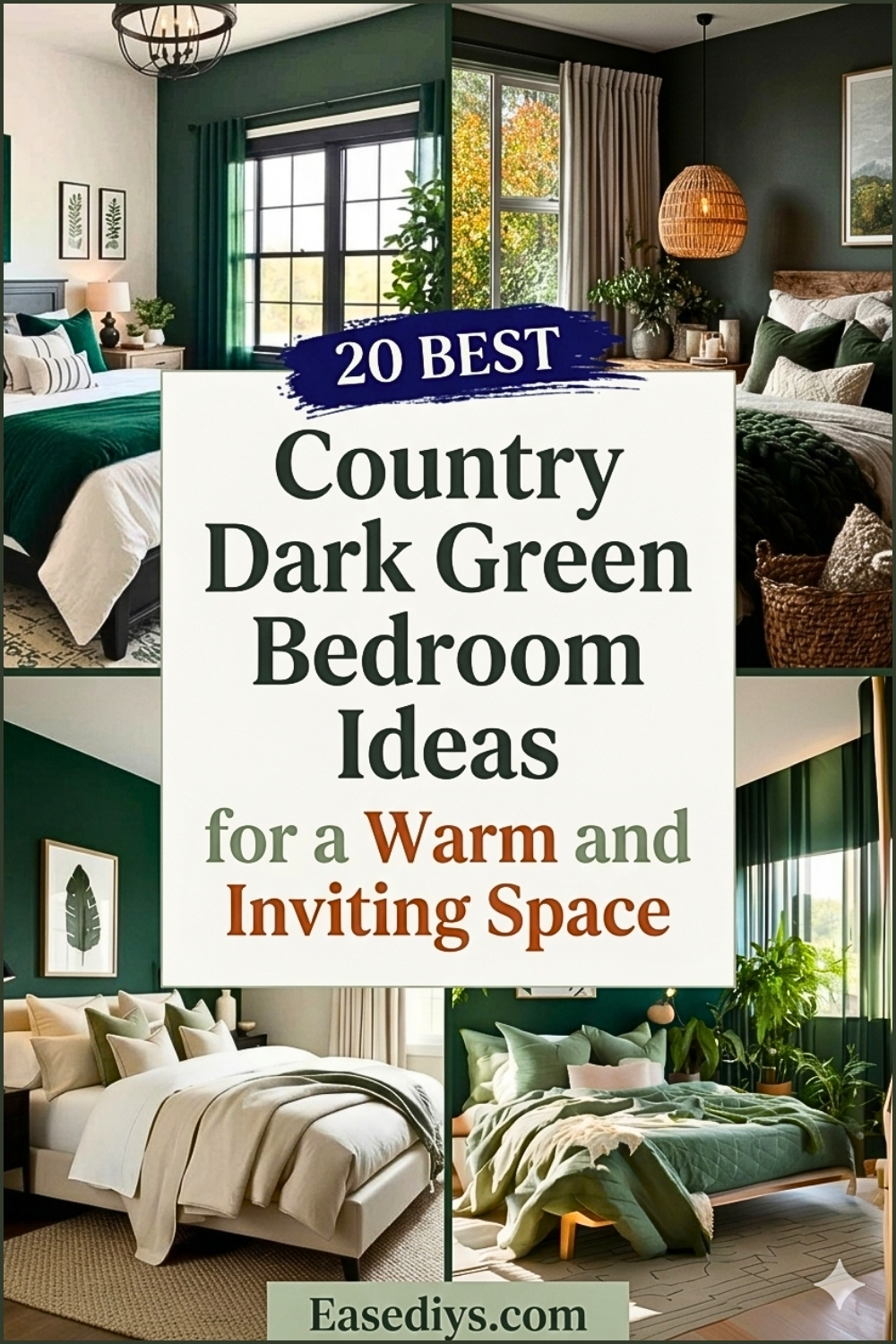20 Country Dark Green Bedroom Ideas for a Warm and Inviting Space