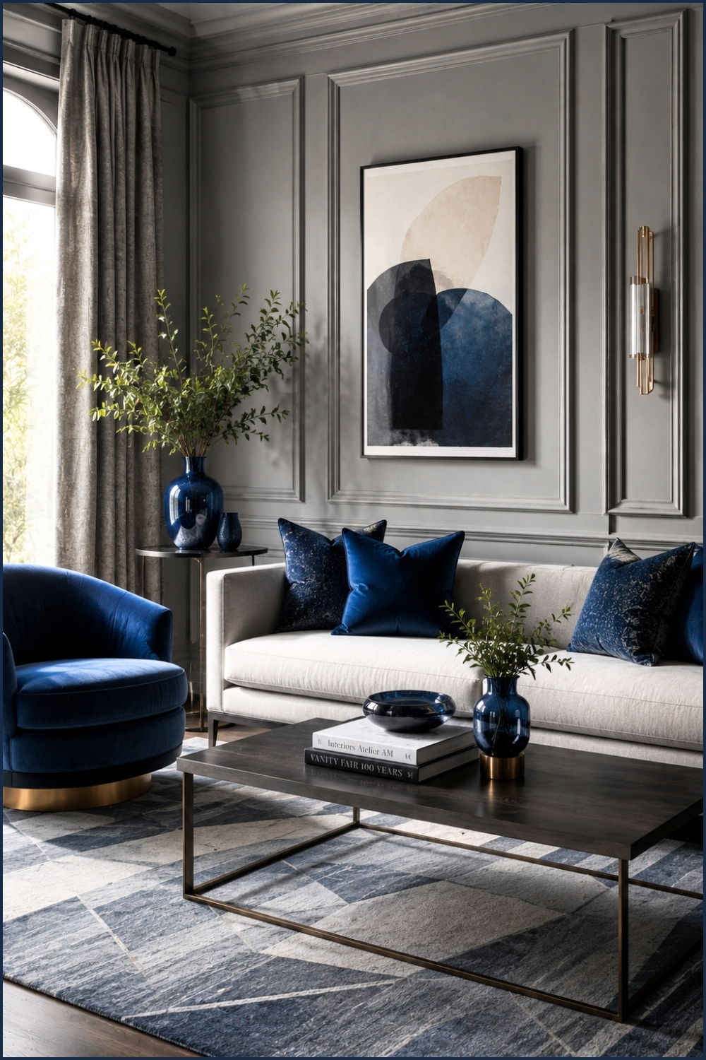 Art Gallery Gray and Blue