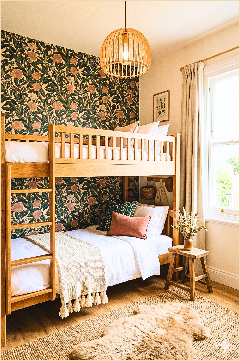 Boho-Chic Bunk Room