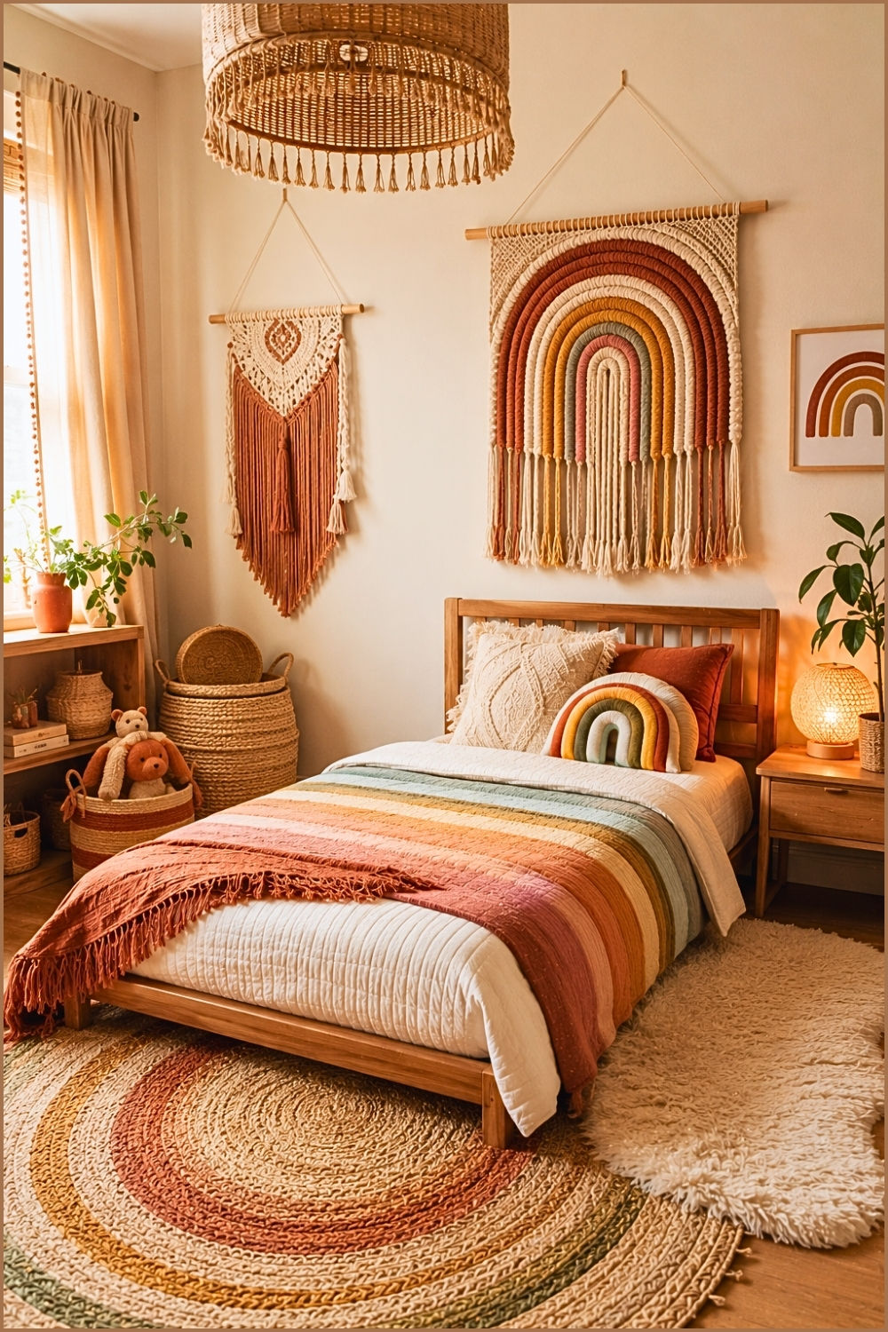 Boho Rainbow Bedroom For Kids