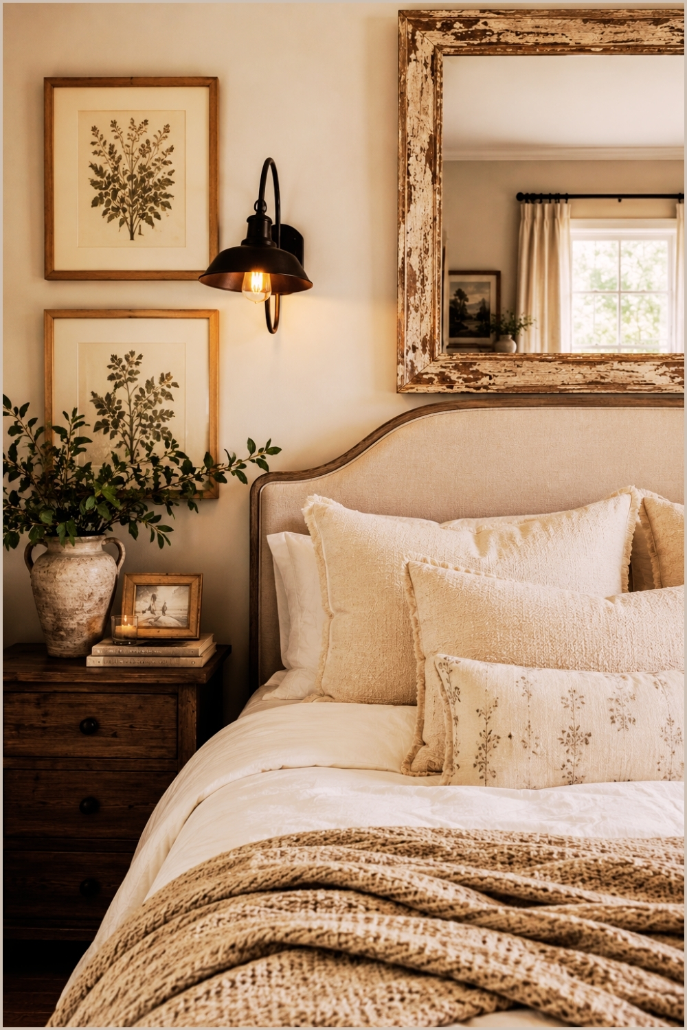 Botanical Farmhouse Bedroom Corner