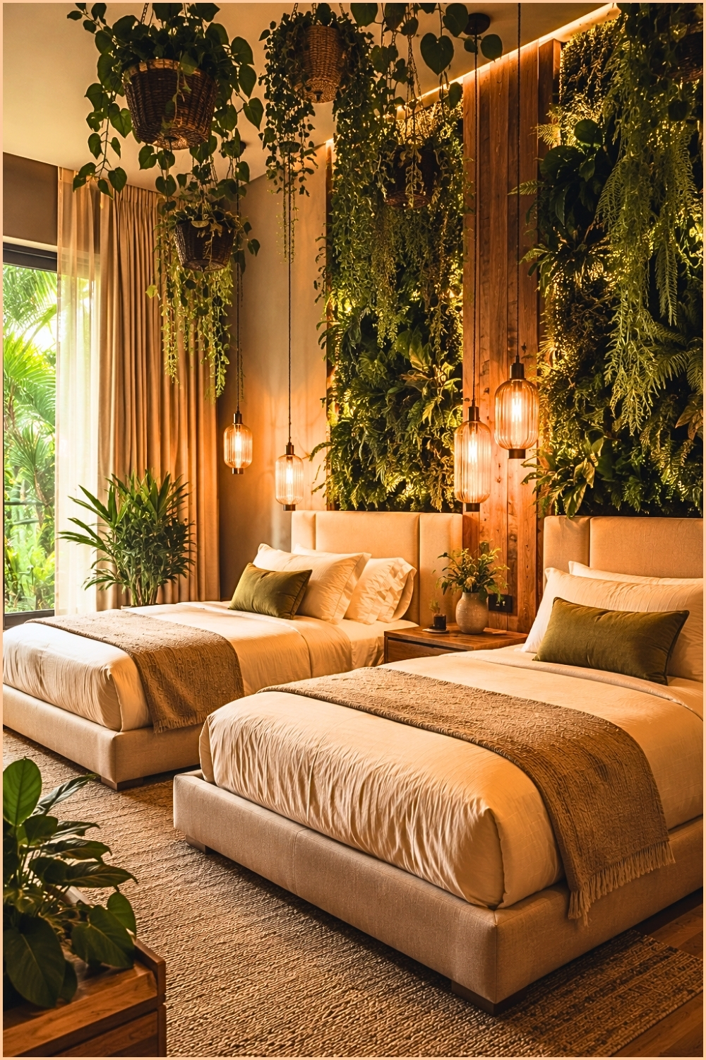 Botanical Greenery Luxury Bedroom