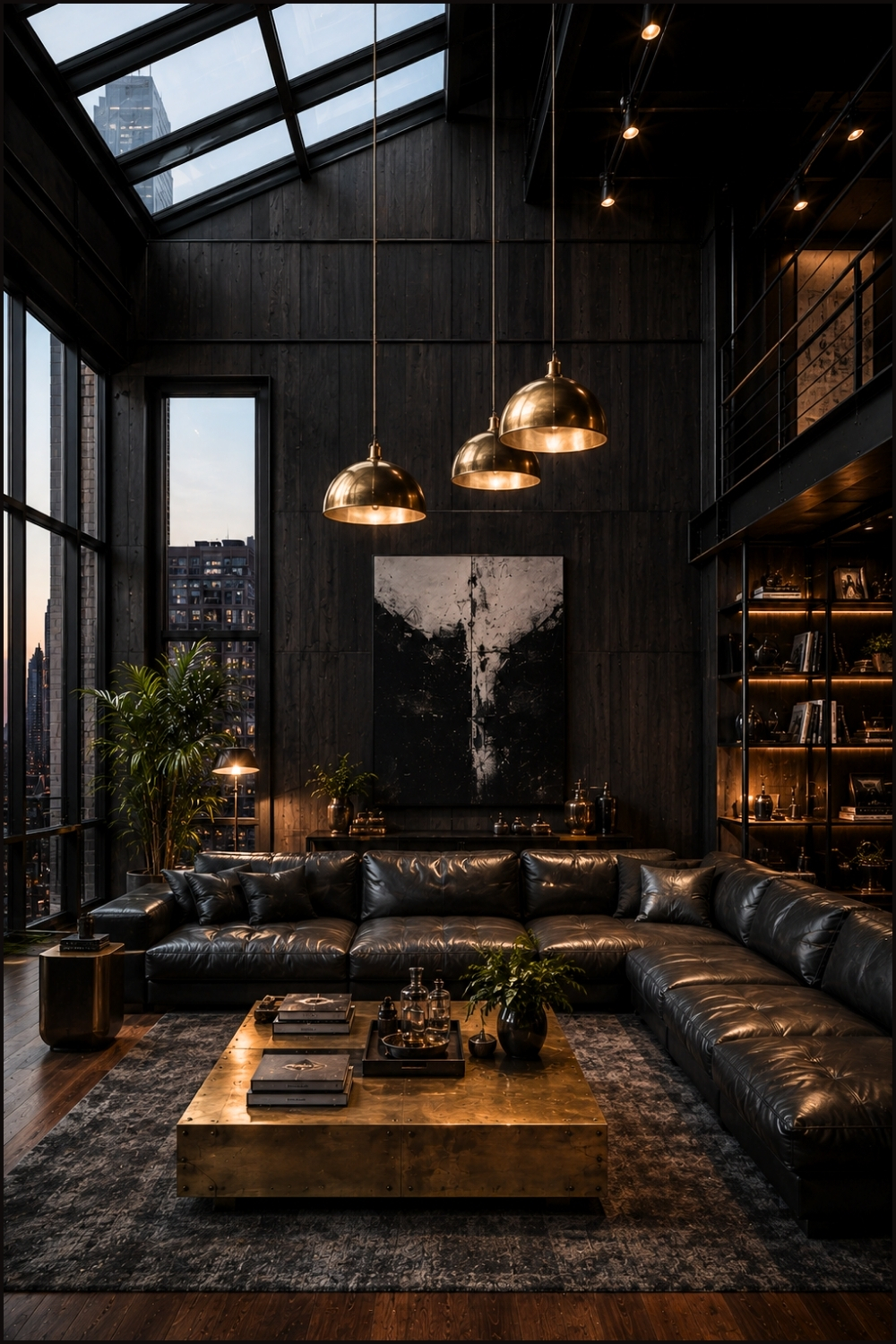 Brass & Charcoal Sophistication