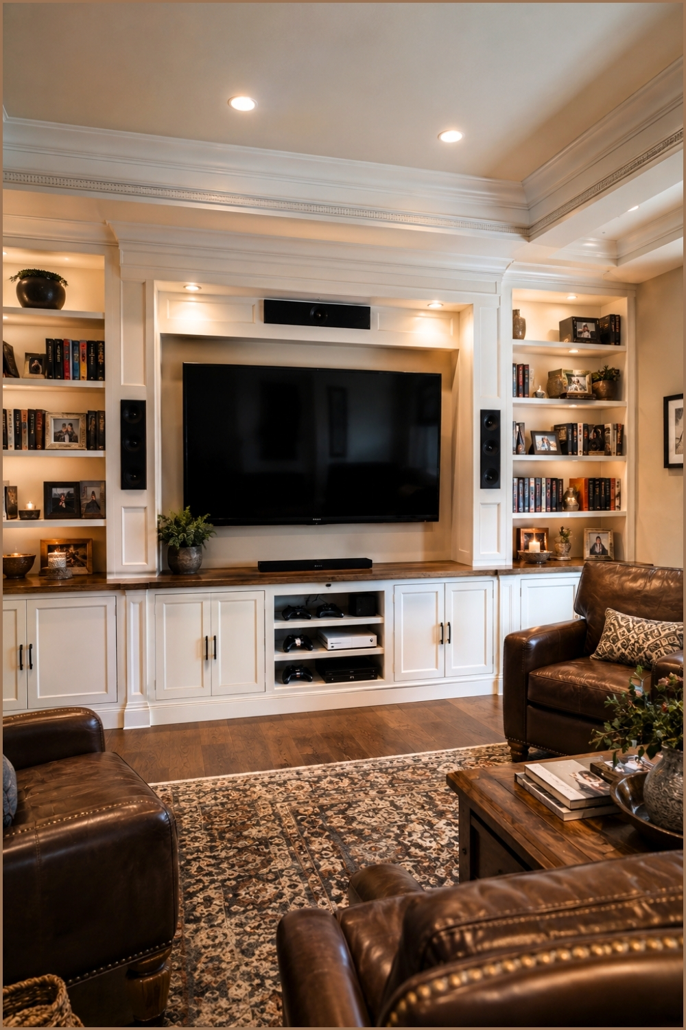 Built-In Media Storage Entertainment Wall
