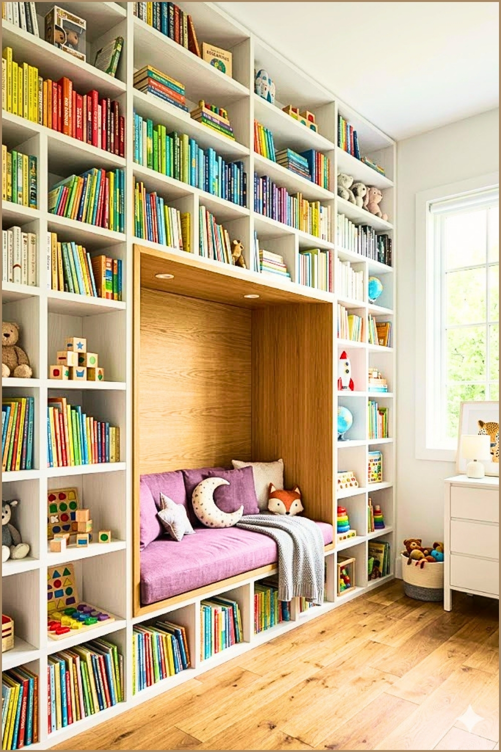 Built-In Reading Nook Bookcase