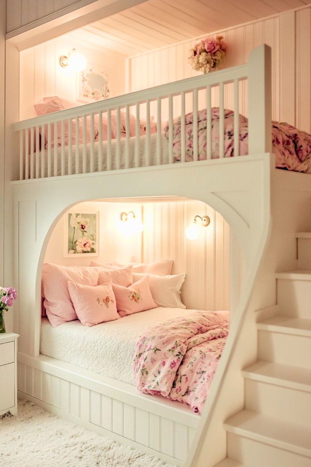 Cozy Pink Loft Bedroom 1