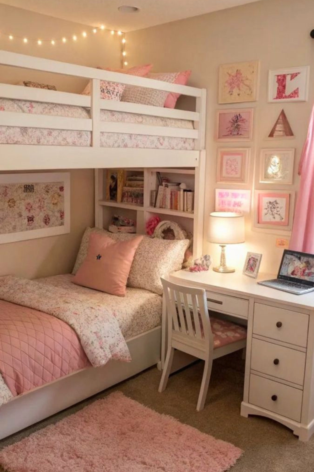 Cozy Pink Loft Bedroom