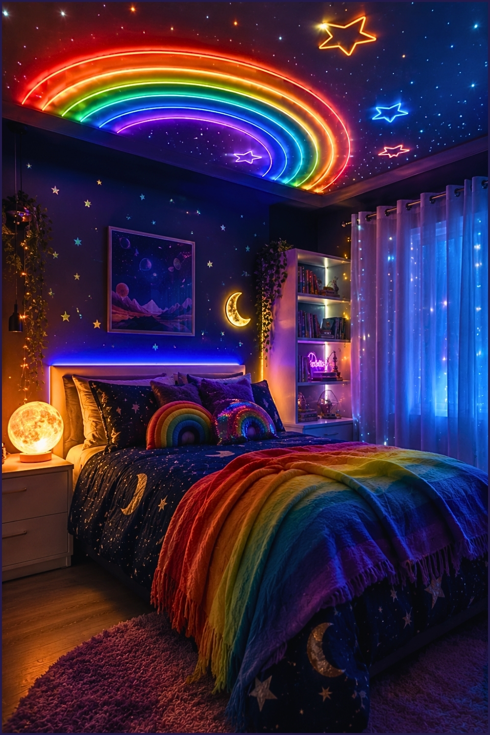 Celestial Rainbow Nights Bedroom
