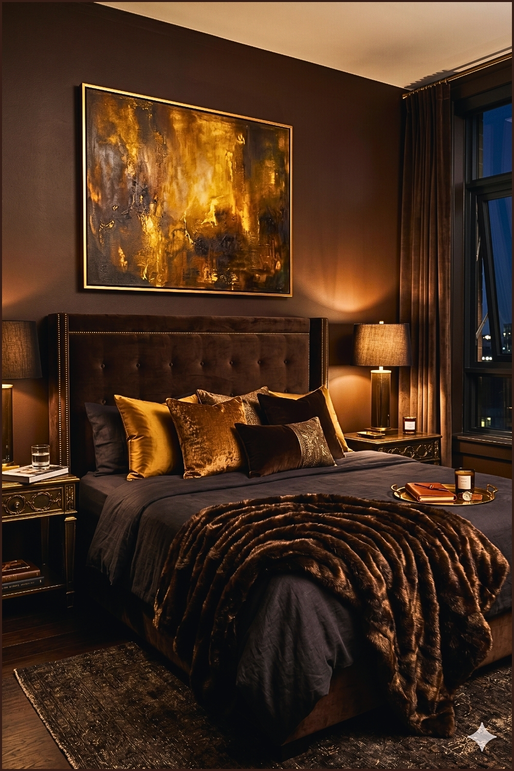 Chocolate Brown Luxury Bedroom