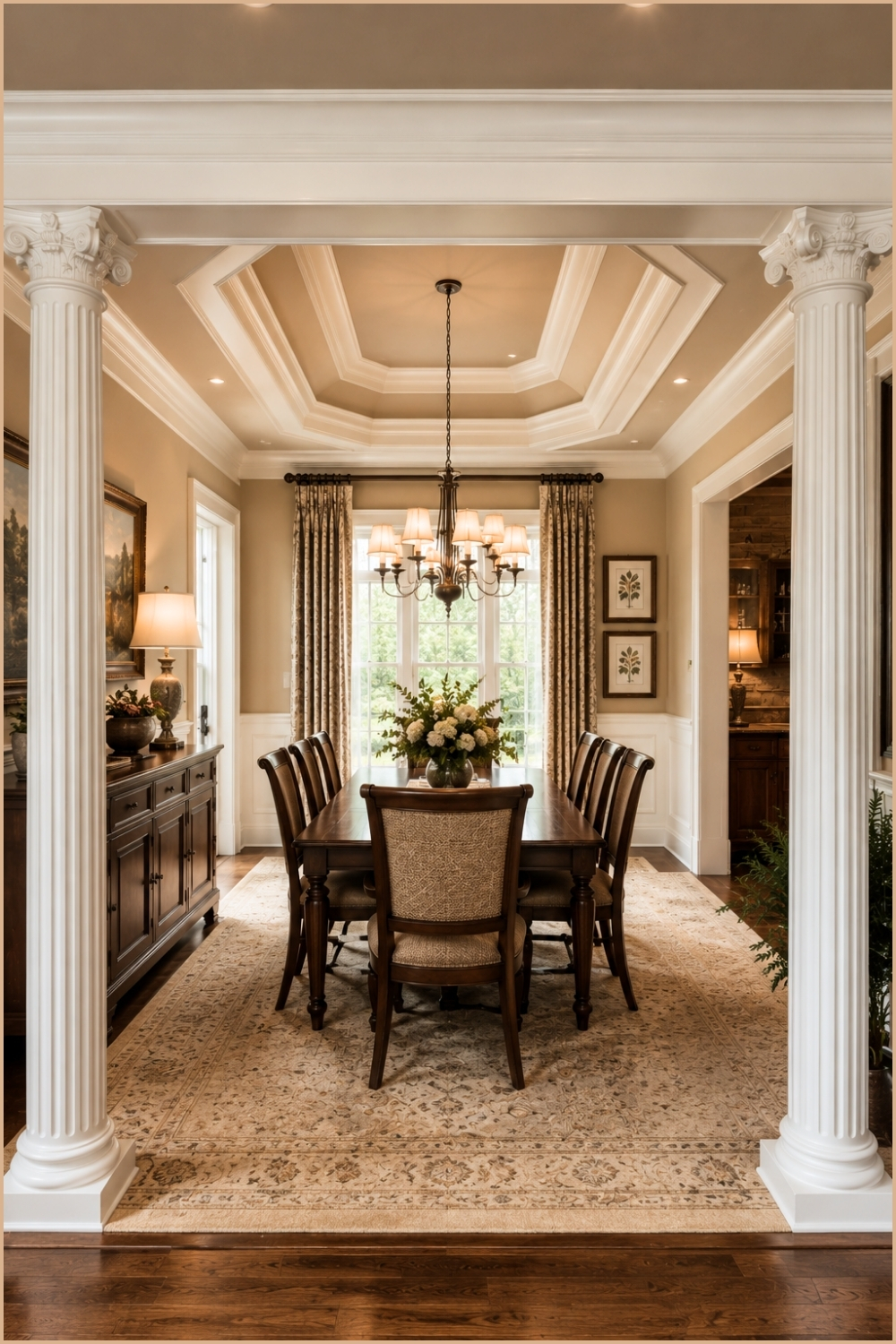 Classic Dining Room With Columns