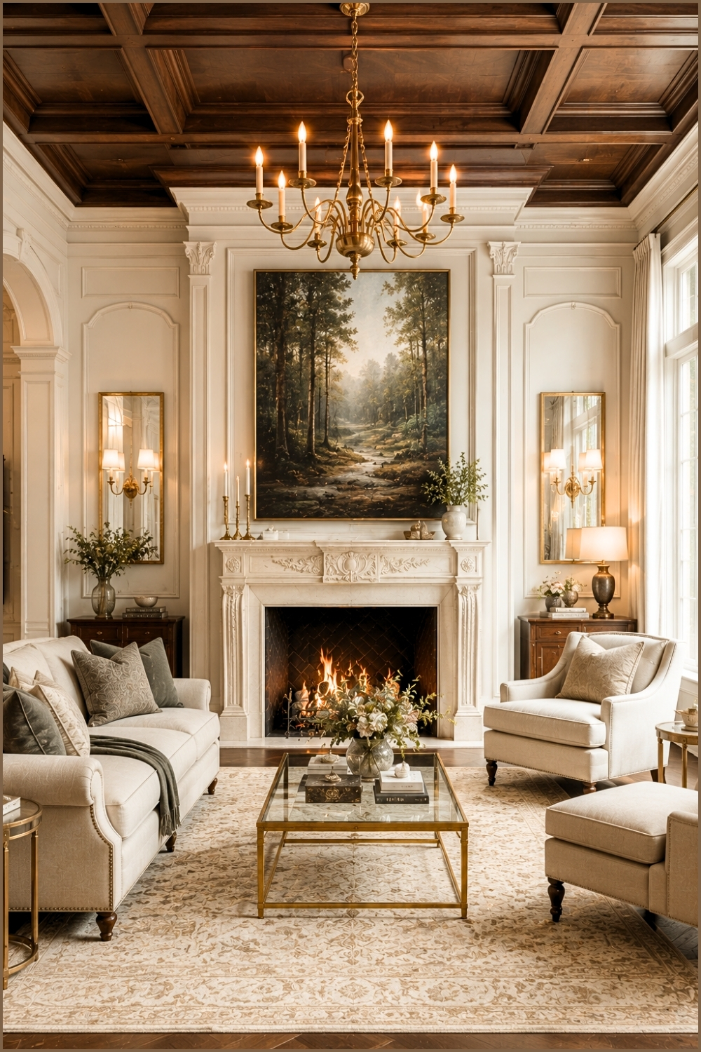 Classic Luxury Fireplace Living Room