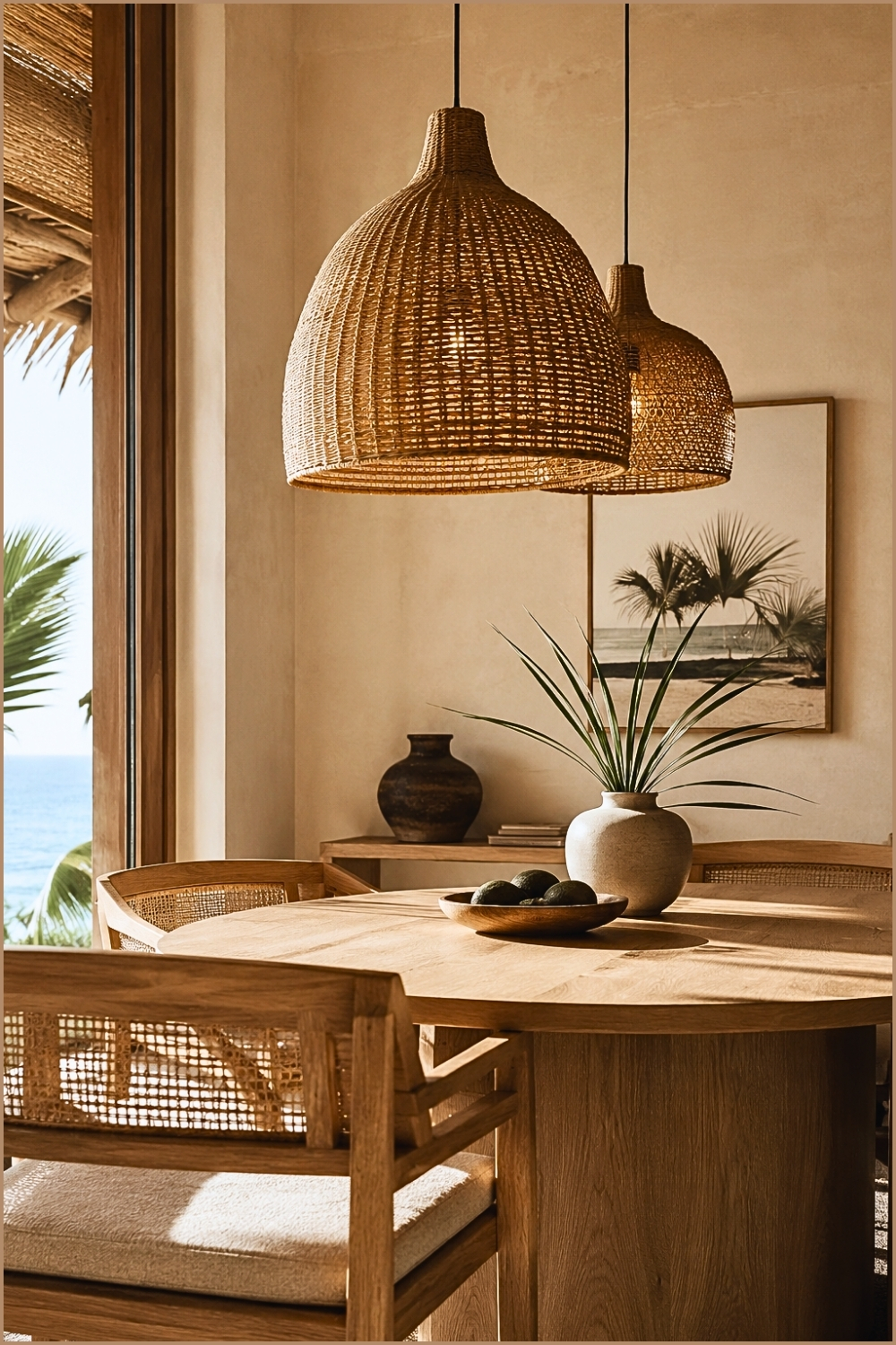 Coastal Rattan Dining Corner