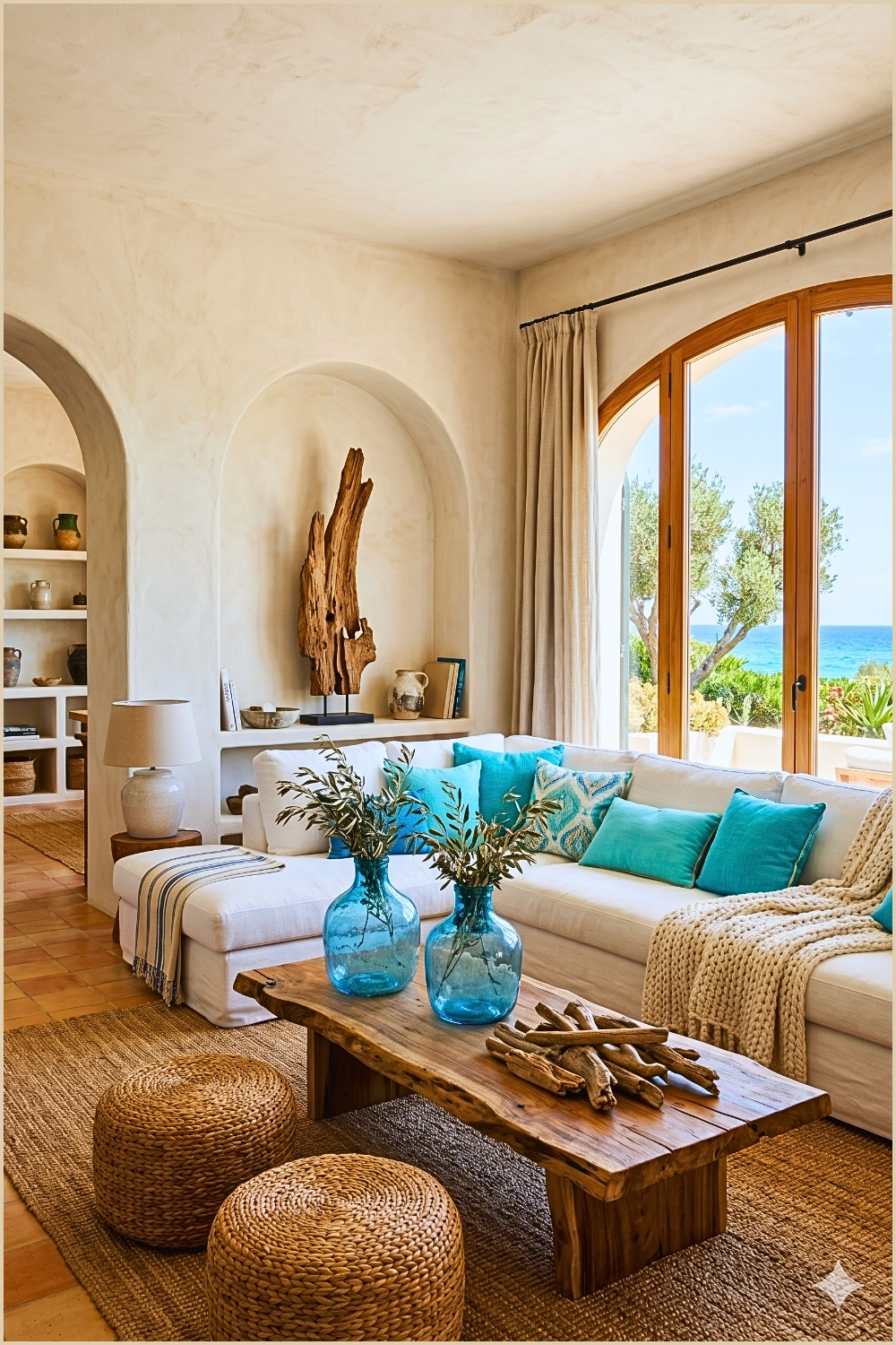 Coastal Vibe with Oversized Glass Decor