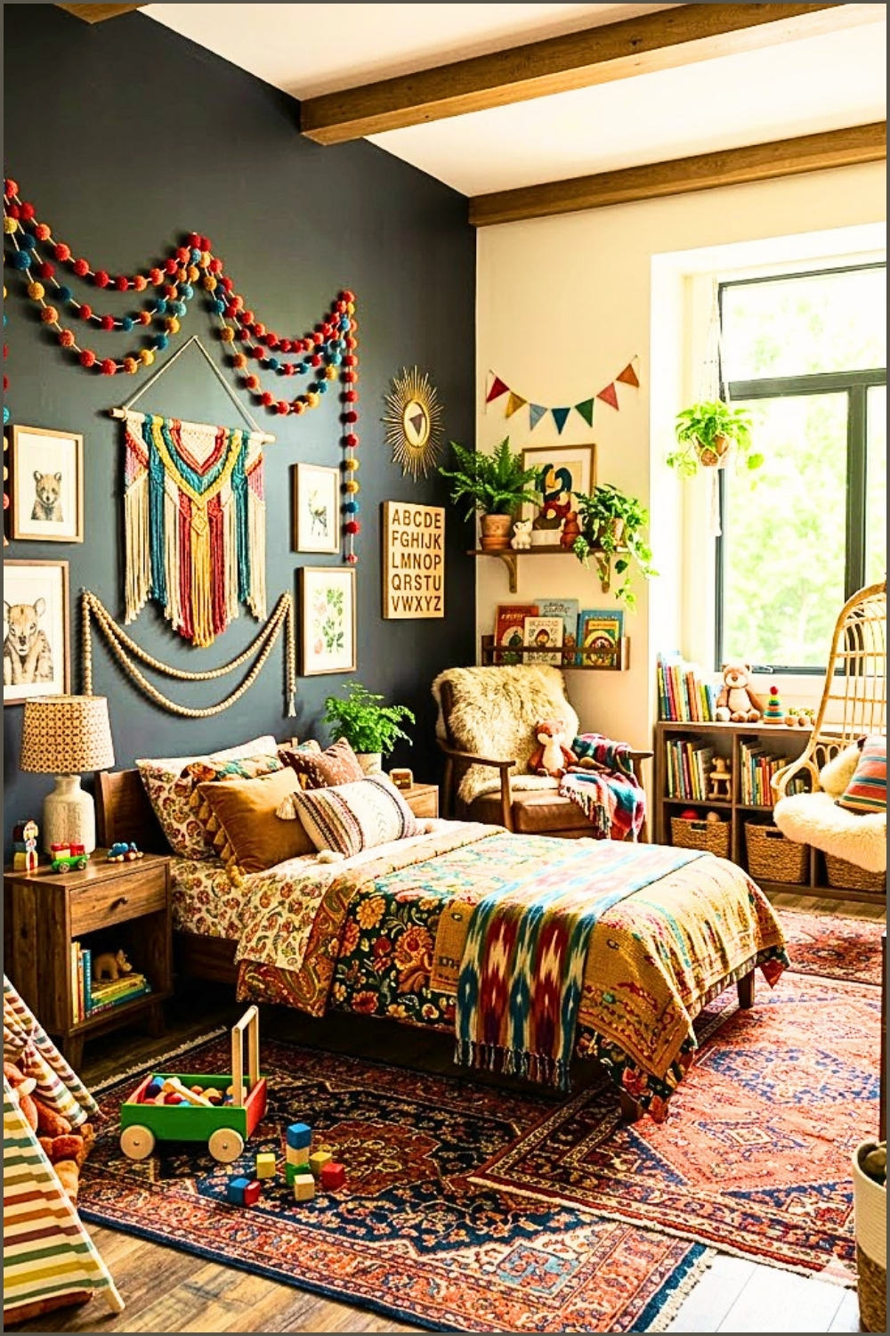 Colorful Boho Kids Bedroom