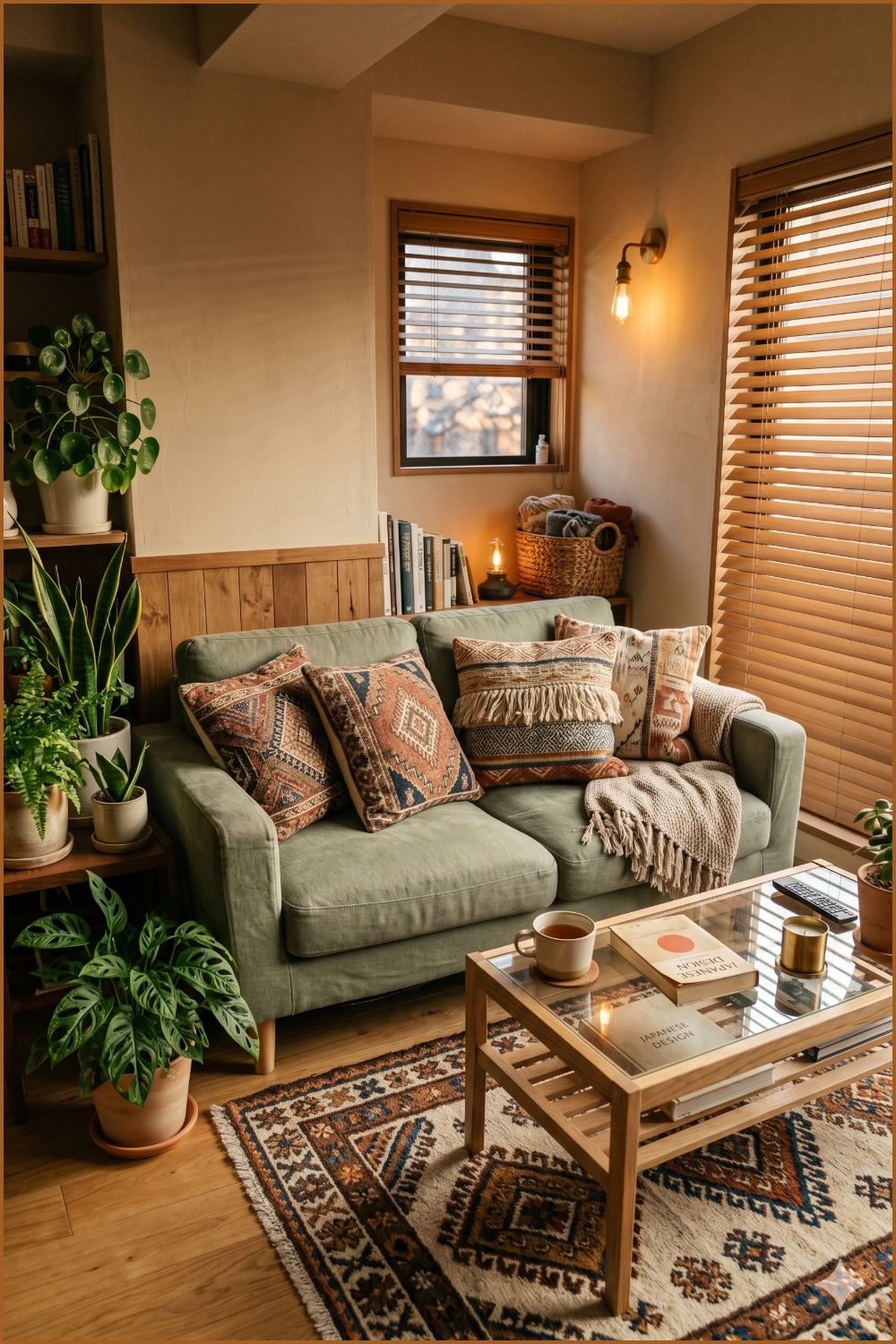 Compact Japanese Inspired Cozy Room